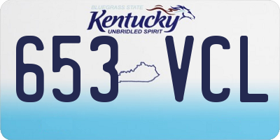 KY license plate 653VCL