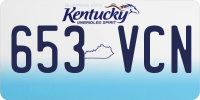 KY license plate 653VCN