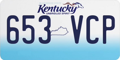 KY license plate 653VCP