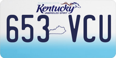 KY license plate 653VCU