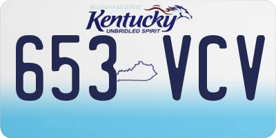 KY license plate 653VCV