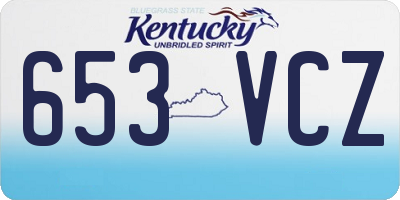 KY license plate 653VCZ