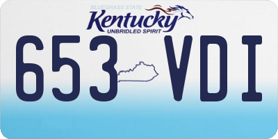 KY license plate 653VDI