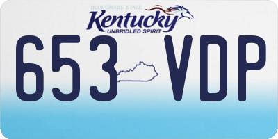 KY license plate 653VDP