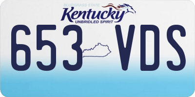 KY license plate 653VDS