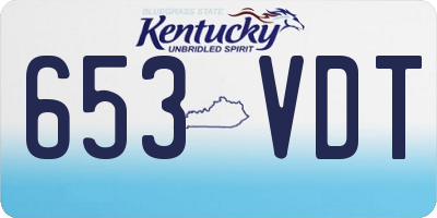 KY license plate 653VDT