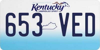 KY license plate 653VED