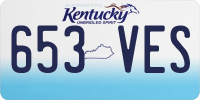 KY license plate 653VES