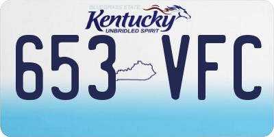 KY license plate 653VFC