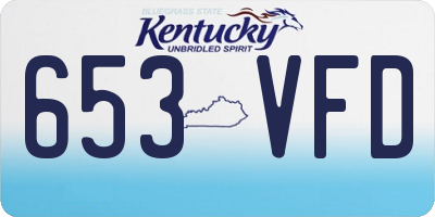 KY license plate 653VFD