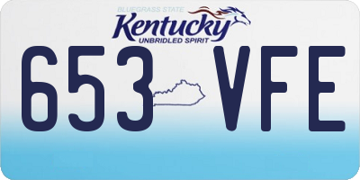 KY license plate 653VFE