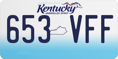 KY license plate 653VFF