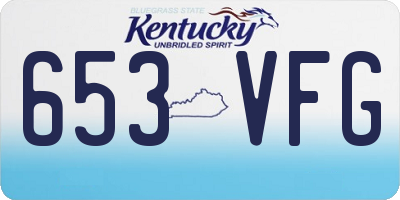 KY license plate 653VFG