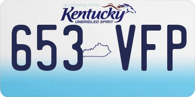 KY license plate 653VFP