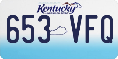 KY license plate 653VFQ