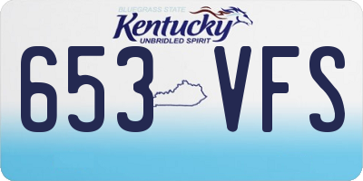 KY license plate 653VFS