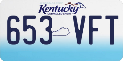 KY license plate 653VFT