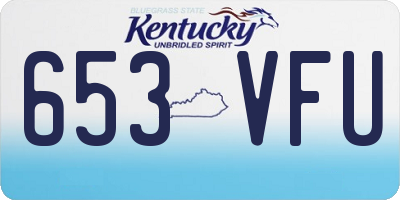 KY license plate 653VFU