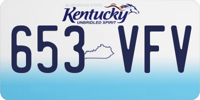 KY license plate 653VFV