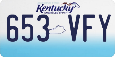 KY license plate 653VFY