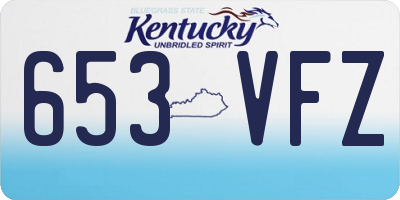 KY license plate 653VFZ