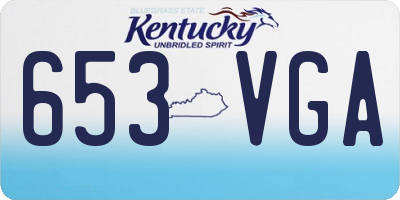 KY license plate 653VGA