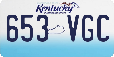 KY license plate 653VGC