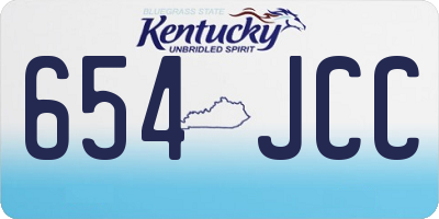 KY license plate 654JCC