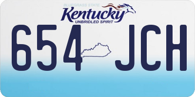 KY license plate 654JCH