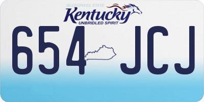 KY license plate 654JCJ