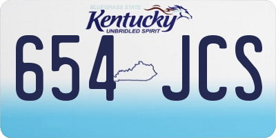 KY license plate 654JCS