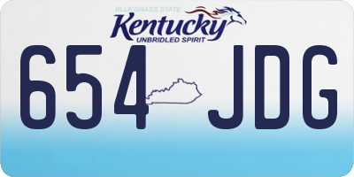 KY license plate 654JDG