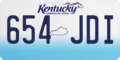 KY license plate 654JDI