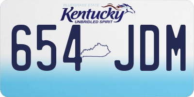 KY license plate 654JDM