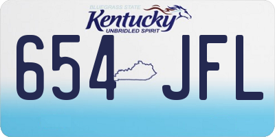 KY license plate 654JFL