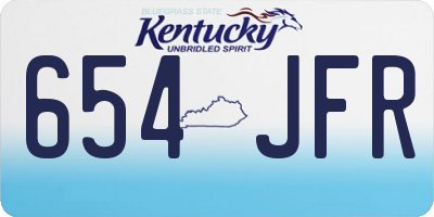KY license plate 654JFR
