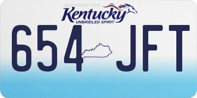KY license plate 654JFT