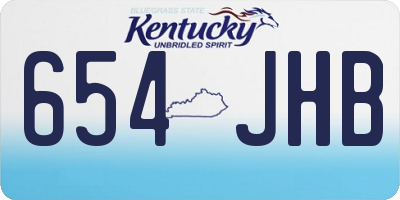 KY license plate 654JHB