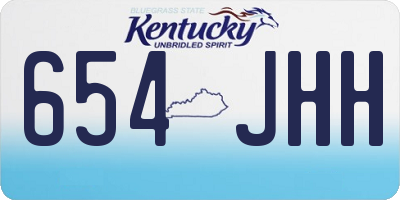 KY license plate 654JHH