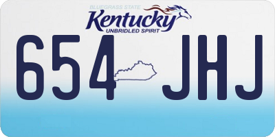 KY license plate 654JHJ