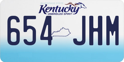 KY license plate 654JHM