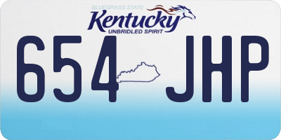 KY license plate 654JHP