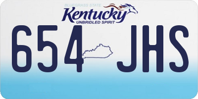 KY license plate 654JHS