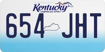 KY license plate 654JHT