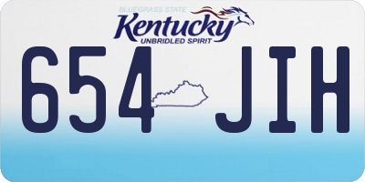 KY license plate 654JIH