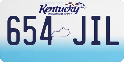 KY license plate 654JIL