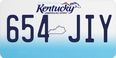 KY license plate 654JIY