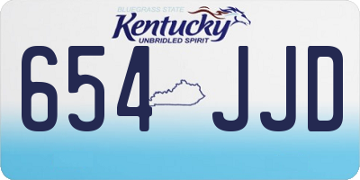 KY license plate 654JJD