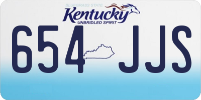 KY license plate 654JJS
