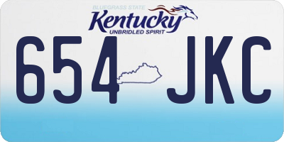 KY license plate 654JKC
